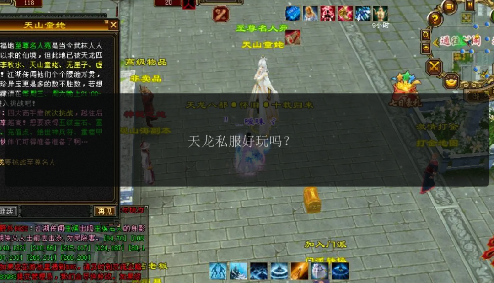天龙私服好玩吗？